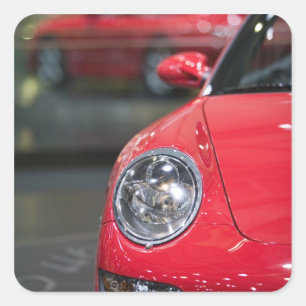 SCHWEIZ, GENF: 75. Genfer Auto jährlich 8 Quadratischer Aufkleber