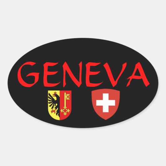 Schweiz, Genf* ovale Aufkleber (Vorderseite)