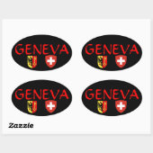 Schweiz, Genf* ovale Aufkleber (Blatt)