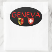 Schweiz, Genf* ovale Aufkleber (Tasche)