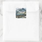 Schweiz, Grindelwald, Berner Alpen, Aussicht Quadratischer Aufkleber (Tasche)