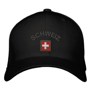 Schweiz Hat - Schweiz - Höhepunkt mit Schweizer Fl Bestickte Kappe
