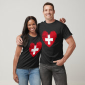 Schweiz Herz Schweizer Flagge Schweizer Preis T-Shirt (Unisex)