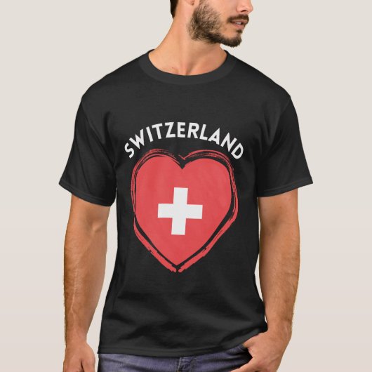Schweiz Herz T-Shirt (Vorderseite)
