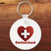 Schweiz - Herzenflagge Schlüsselanhänger (Rückseite)