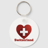 Schweiz - Herzenflagge Schlüsselanhänger (Rückseite)