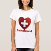 Schweiz - Herzenflagge T-Shirt (Vorderseite)