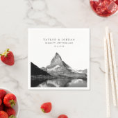 Schweiz Hochzeit Custom Cocktail Napkins Serviette (Beispiel)