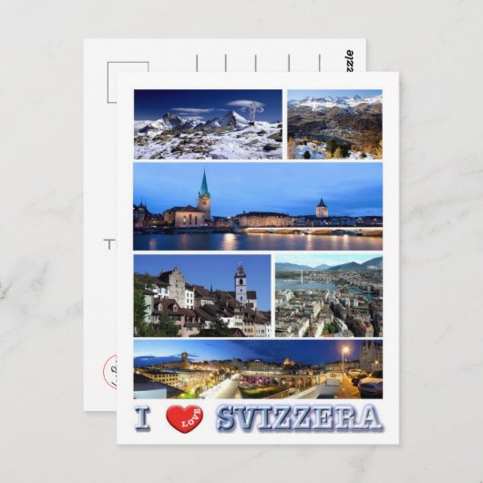 Schweiz - I Liebe - Postkarte (Vorne/Hinten)