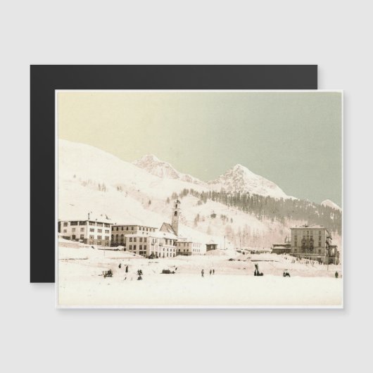 Schweiz im Winter  Magnetkarte (Vorne/Hinten)