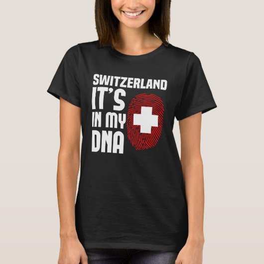 Schweiz In meiner DNA Schweizer T-Shirt (Vorderseite)