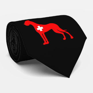 Schweiz inspirierte Great Dane Silhouette  Krawatte