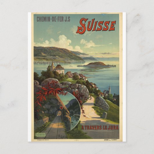 Schweiz Jahrgang Reise Postkarte (Vorderseite)