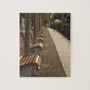 Schweiz, Kanton Tessin, Lugano. Seeufer Puzzle