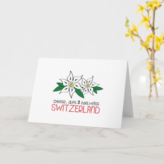 Schweiz Karte (Gelbe Blume)