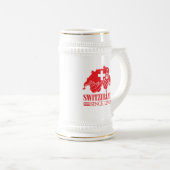 Schweiz Karte Flag Seit 1291 Berge Bierglas (VorderseiteRechts)