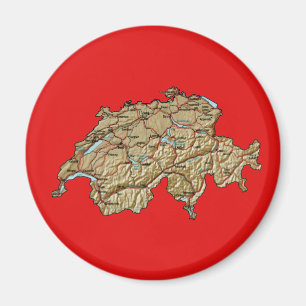 Schweiz Karte Magnet
