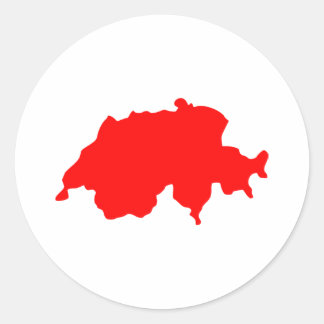 Schweiz Karte Runder Aufkleber