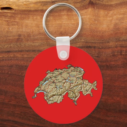 Schweiz Karte Schlüsselanhänger (Vorderseite)