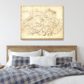 Schweiz Karte von Arrowsmith Leinwanddruck (Insitu (Schlafzimmer))