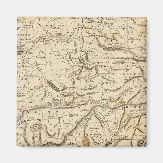 Schweiz Karte von Arrowsmith Magnet (Vorne)