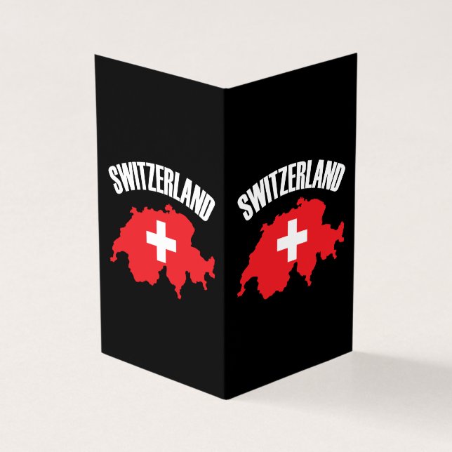 Schweiz-Kartenflagge (Vorderseite)