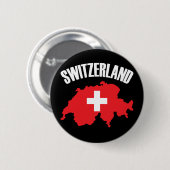 Schweiz-Kartenflagge Button (Vorne & Hinten)