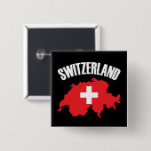 Schweiz-Kartenflagge Button (Vorne & Hinten)