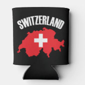 Schweiz-Kartenflagge Dosenkühler (Rückseite)