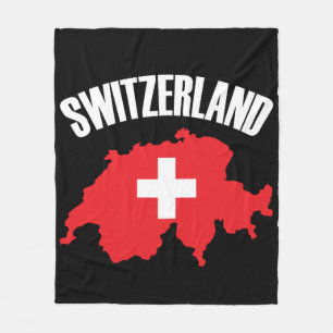 Schweiz-Kartenflagge Fleecedecke