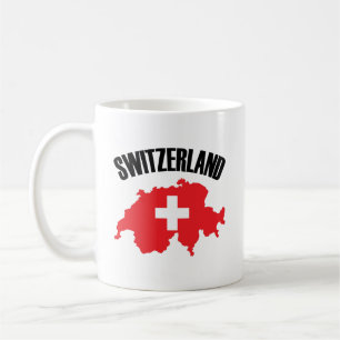 Schweiz-Kartenflagge Kaffeetasse