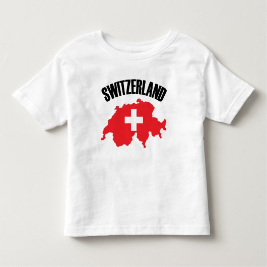 Schweiz-Kartenflagge Kleinkind T-shirt (Vorderseite)