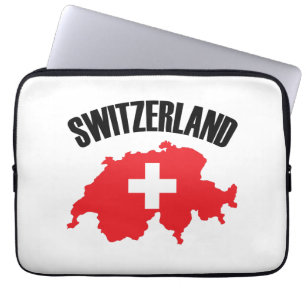 Schweiz-Kartenflagge Laptopschutzhülle