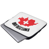 Schweiz-Kartenflagge Laptopschutzhülle (Vorne Knopf)