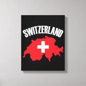 Schweiz-Kartenflagge Leinwanddruck (Vorderseite)