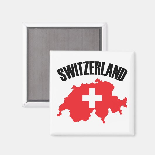 Schweiz-Kartenflagge Magnet (Vorderseite/Rückseite)