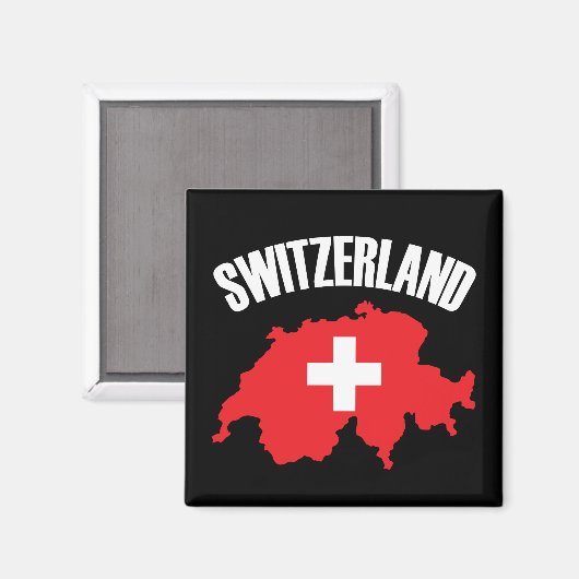 Schweiz-Kartenflagge Magnet (Vorderseite/Rückseite)