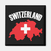 Schweiz-Kartenflagge Magnet (Vorne)