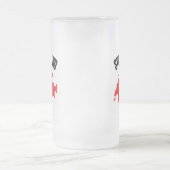 Schweiz-Kartenflagge Mattglas Bierglas (Mittel)