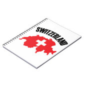 Schweiz-Kartenflagge Notizblock (Linke Seite)