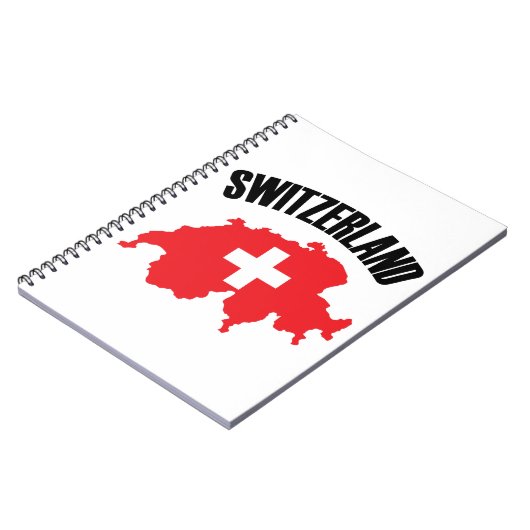 Schweiz-Kartenflagge Notizblock (Linke Seite)