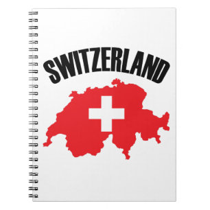 Schweiz-Kartenflagge Notizblock