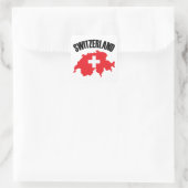 Schweiz-Kartenflagge Quadratischer Aufkleber (Tasche)