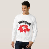 Schweiz-Kartenflagge Sweatshirt (Vorne ganz)