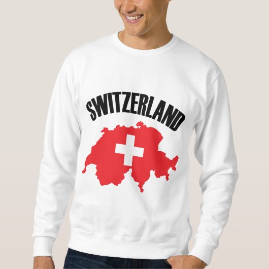Schweiz-Kartenflagge Sweatshirt (Vorderseite)