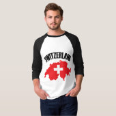 Schweiz-Kartenflagge T-Shirt (Vorne ganz)