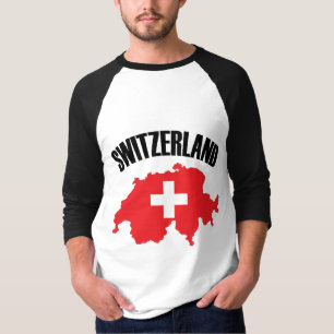 Schweiz-Kartenflagge T-Shirt