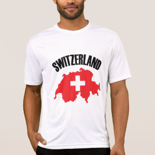 Schweiz-Kartenflagge T-Shirt