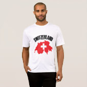 Schweiz-Kartenflagge T-Shirt (Vorne ganz)