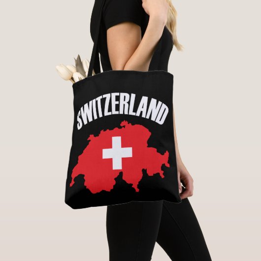 Schweiz-Kartenflagge Tasche (Von Nahem)